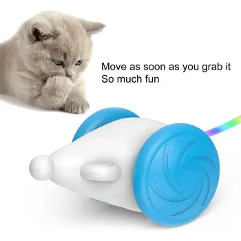1 Nastavite Mačka Igrača Samodejno Igrača z Barvnimi LED Osvetlitev, USB Polnilne Pametne Igrače, Električni Interaktivne Igrače za Hišne Potrebščine