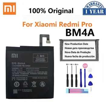 100% Original Baterijo Telefona 4050mAh BM4A Telefona, Baterije Za Xiaomi Hongmi Redmi Pro RedmiPro Telefon Zamenjava Batteria
