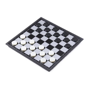 11UE Prenosni Potovanja Chess Set Zložljiva Dama družabne Igre Potovanje Šah & Dama Igre Darila