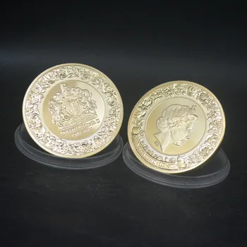 1926-2022 Kraljica Elizabeta II Gold Silver Plated Kovancev Kraljica Metal Kovanec Lepa Zbirka Zbirajo Zlato Darilo