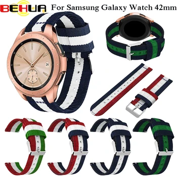 20 mm Šport Mehko Najlon trak za Samsung Galaxy Watch 42mm zapestnica zapestje pas watchband Za Xiaomi Huami Amafit Bip Watch Band