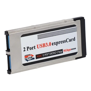 2X Visoke Hitrosti Dvojno 2 Vrat USB 3.0, Express Card 34 mm Reža za Express Card PCMCIA Adapter Pretvornik Za Laptop, Prenosnik