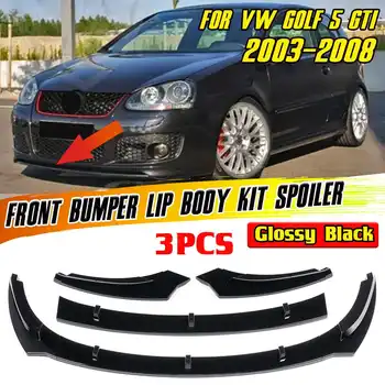 3x Sprednji Odbijač za Ustnice Splitter Body Kit Spojler Zaščitnik Kritje Trim Zamenjajte / Add-on Za Volkswagen Za VW Golf MK5 GTI 2003-2008