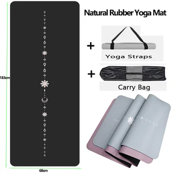 5 mm Naravne Gume Yoga Vadbe Vzmetnice Pisane Okolju prijazno Znoj-absorbent Non-slip Joga Mat za Fitnes, Ples, Joga Pad