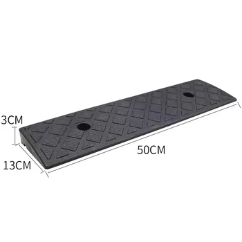 50*13*3 cm, Plastična PVC Cesti Naklon Rampe Pad Prenosni Avto Korak Navkreber Trikotnik Mat Zajeziti Gume