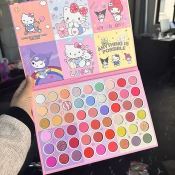 54Color Anime Sanrio Hello Kitty Kuromi Oči v Senci, Palete Eyeshadow Pearlescent Mat Bleščice Ličila Kozmetični Holiday Gift Nova