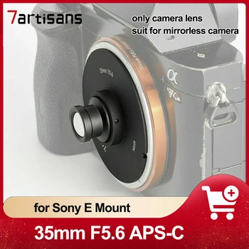 7artisans 35mm F5.6 Brnenje Zračne Fotografije 3D Mapping Objektiv APS-C Priročnik Fiksni Objektiv, ki je Primerna za Sony A7 A600 NEX-5