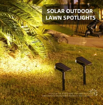 9 LED Sončne Zelena Barva Svetilke Krajine Reflektorji Daljinski upravljalnik Brezžični Nepremočljiva Prostem Sončne Svetlobe za Dvorišču, Vrt, Teraso