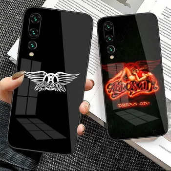 Aerosmith Rock Kul Telefon Primeru Za Huawei P50 P40 P30 P20 Pro Mate 40 30 20 Pro Nova 9 8 7 PC Stekla Telefon Kritje