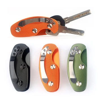 Aluminij Zlitine Tipko Organizator Keychain S Pasu Visi na Prostem Ključno Orodje Key Ring Opreme Moški Ženske DIY Tipko Rejec