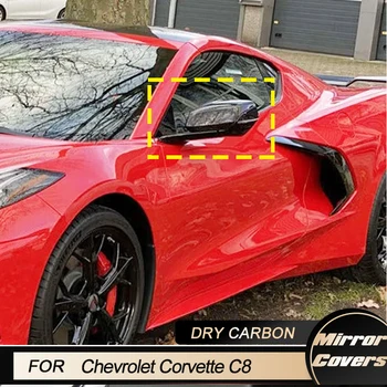 Avto Ogledala Pokrov Kape za Chevrolet Corvette C8 Stingray 2020 2021 Dodaj Na Slog Strani Ogledalo Lupine Kompleti Suho Ogljika