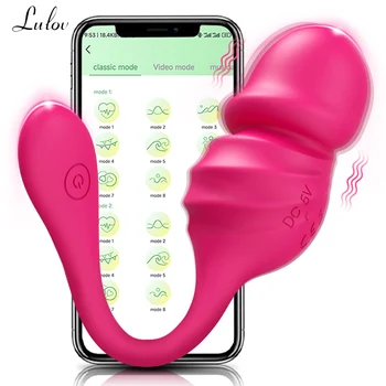 Brezžična tehnologija Bluetooth Vibrator za Ženske G Spot Vibrator APP Daljinski Nadzor Obrabe Vibracijsko Jajce Klitoris Ženski Vibracijske Hlačke Seks Igrače