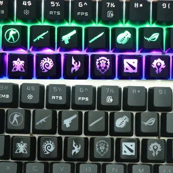 CS POJDI Gaming Keycaps po Meri ABS Osvetljen Keycap Za World Of Warcraft DOTA Igralna Tipka Caps Za Mehansko Tipkovnico Tipka Skp