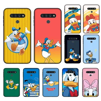 Donald Duck Pokrovček za Samsung Galaxy A6 Plus A7 A8 A9 S9 Quantum 2 F62 M62 M30 A40S M30S M21 Black Primeru Telefon