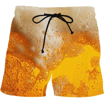 Euramerican Moške Liker Grafični Plaži vino hlače 3D tiskanih Pivo Hlače, Moške/Ženske Viski Mehurček hlače