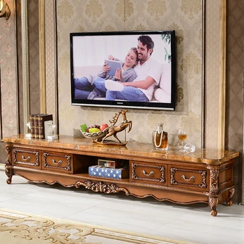 Evropski stil TV omara, Ameriški stil masivnega lesa mizico kombinacija, majhna enota za shranjevanje omara, nizka omara
