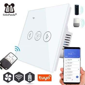 GoGoPanda Nov evropski Standard Fan Dimmer Wifi App Nadzor Dotik Stikala Smart Avtomatizacije Nepremočljiva Tuya Daljavo