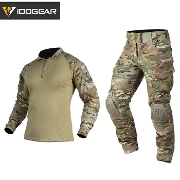 IDOGEAR Taktično G4 Vojaške Boj Enotno Majica & Hlače Taktično BDU S Podloge za Oblačila Vojske Paintball Airsoft