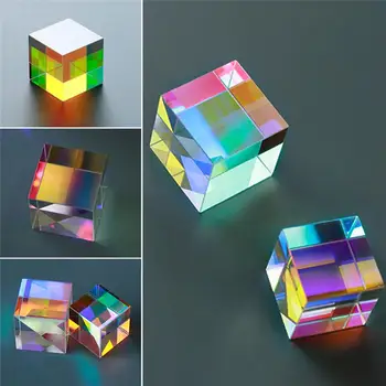 Izobraževalni Pripomoček Optičnega Bralnika X-kocka Napolnjene s Prizmo RGB Combiner Splitter Izobraževalne Darilo Razred Fizika Cube Design