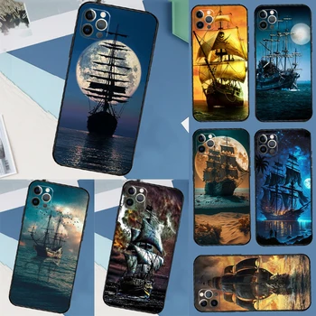 Jadrnica Piratske Ladje Primeru Telefon Za iPhone 15 11 12 13 14 Pro Mini Max X XR XS MAX SE 2020 7 8 Plus Kritje Coque