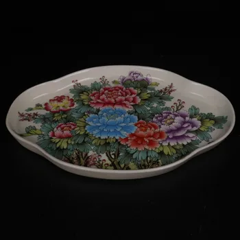 Jingdezhen Roza Cvetlični Vzorec, Čaj Ploščo Starinsko Porcelana Dekoracijo