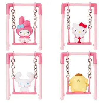 Kawaii Sanrio Swing Gacha Hello Kitty Kuromi Moja melodija otroška Igrača Srčkan Risanka Model Lutka Anime Znakov, Otrok je Dar,