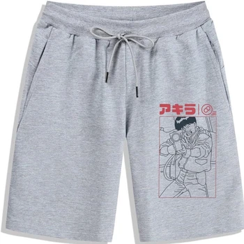 Kul Moda Anime Akira Moške O-Vratu Kratek Rokav Neo Tokyo Shotaro Kaneda Priložnostne moške hlače, Bombaž Slim Fit Hlače