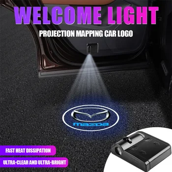 LED Avto Vrata Dobrodošli Svetlobe Brezžični HD Laserski Projektor Lučka Logotip Pribor Za Mazda Atenza 5 6 Cx30 CX-3 MX-5 CX5 CX8 CX-7 BM