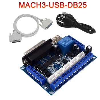 MACH3 Parallel Port Control 5 osni CNC Zlom Odbor Kabel USB DB25 Vzporedni kabel združljiv z TB6600 DM542 DM860H