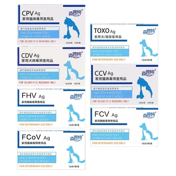 Mačka Pes Distemper Parvovirus Odkrivanje Kartico Pet CDV FPV CPV CCV Testni Trak Udarci Dom Zdravja Odkrivanje Papir Dropshipping