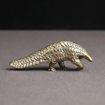 Medenina Pangolin Doma Dekor Okraski, Živalske Figurice Kiparstvo Ustvarjalno Čaj Pet Baker Miniature Namizno Dekoracijo Obrti