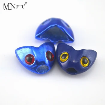 MNFT 6Pcs / Veliko Modre Ribe Lobanje Sculpin Čelada Glave Letijo Vezava DIY Materiala Ribolovno Orodje