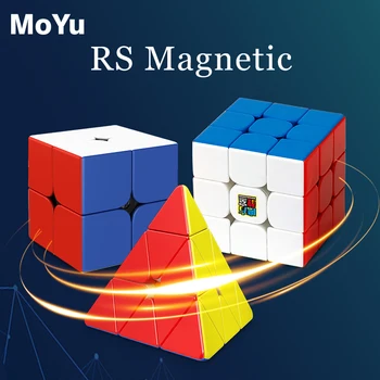 MoYu RS3M Magnetni Magic Cube Nastavite RS2M RS Piramida Hitrost 3x3x3 Kocka Strokovno Magnetni Hitro Sestavljanke za Otroke Fidget Igrače