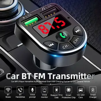 Nova LED FM Oddajnik Bluetooth, združljiva 5.0 Komplet Dvojno USB Avto Polnilec 3.1 1A 2 USB MP3 Predvajalnik Glasbe Podpira TF/U Disk
