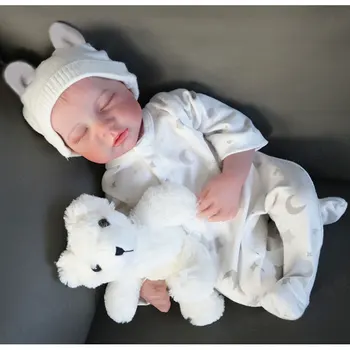 Novorojenček dojenček rodi 47 cm 20 palčni 3D barve kože z vensko mehko dojenček rodi silikonski lutka