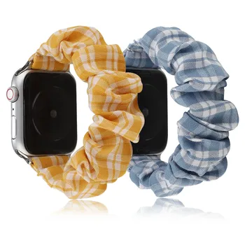 Pas Za Apple Watch 40 mm 38 mm Ženska Slim Krpo Trak Ostra Kariran Watchband IWatch Serija 1 2 3 4 5 6 SE 44 42mm
