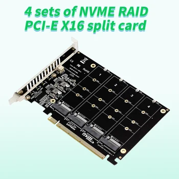 PCI-E Signala Razcep Matrike Kartico NVME 4 Disk Array Sim Podpira SSD/M. 2 PCI-E Naprave M. 2 NVME Protokol Trdi Disk