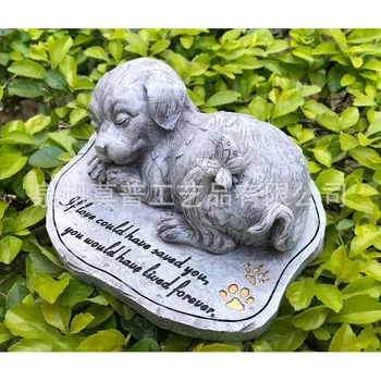 Pes Pet Nagrobnik Pet Spominski Kamen Stone Garden Decoration Ljubljenčka Psa Smolo Dekoracijo