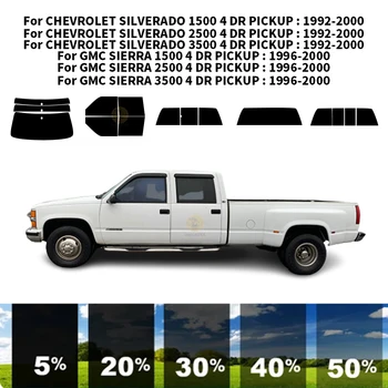 Precut nanoceramics avto UV Okno Odtenek Komplet Avtomobilsko Okno Film Za CHEVROLET SILVERADO 3500 4 DR PICKUP 1992-2000