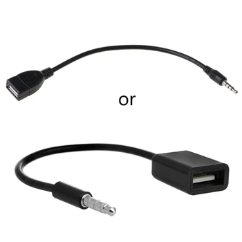 Prenosni 3.5 mm do USB Pretvornik Kabel za Aux Avto Avto in Disk