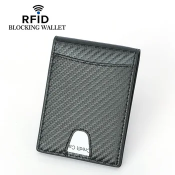 RFID Blokiranje Denarnice, Kreditne ID Kartico sim Torbici Moški Ženske Modni Vrečko iz Ogljikovih Vlaken vizitko Primeru
