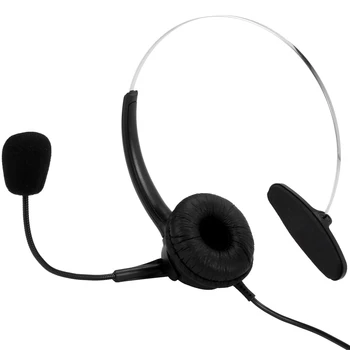 RJ9 klicni Center za Slušalke (Mono Slušalke za Zmanjšanje Hrupa Slušalke Klic Slušalke z Mikrofonom