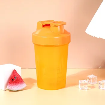 Shaker Pokal Športne vode pokal Prenosni beljakovine v prahu nadomestni obrok shake mešanje pokal 400 ml plastične fitnes shaker pokal
