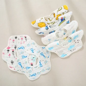 Sline brisačo osem-plast baby hlače z oprsnikom otroške izdelke oprati čistega bombaža gubanje baby proti obraščanju sline brisačo