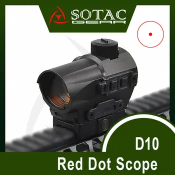 SOTAC Lov d10 1X27 Red Dot Sight 1.5 MOA Z 20mm Riser Gori Puška Področje uporabe