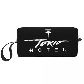 Tokio Hotel Rock Veliko Ličila Torba Nepremočljiva Torbica Potovanja Kozmetične Vrečke za Shranjevanje Vrečko za Ženske