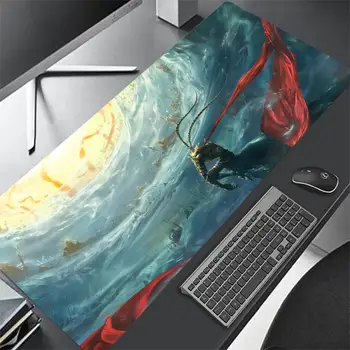 Umetnost Sonce WuKong Opica Kralj Mousepad Velike Gaming Mouse Pad LockEdge Zgosti Računalniška Tipkovnica Tabela Desk Mat