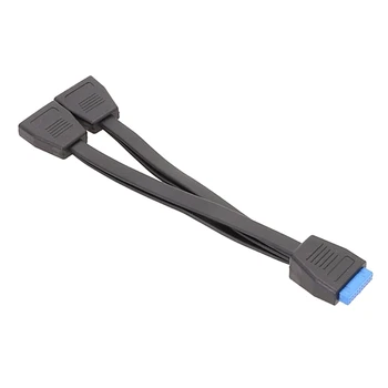 USB 19Pin/20Pin Razdelilno Kabelsko za Matično ploščo Širitev Kabel USB3.0 19Pin 1 do 2 Splitter 20 CM