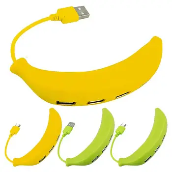 USB C SREDIŠČE za Prenosni računalnik USB2.0 Multiport Tok 4-Port Hub Razdelilnik Hitrejši Prenos Podatkov Banana Obliko USB Pare Krova za Prenosni RAČUNALNIK
