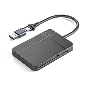 USB3.0 Tip C 4 v 1 Bralnik Kartic Pomnilniških Kartic SDTFMSCF Kompakten